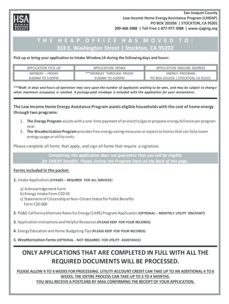 Printable Liheap Application California Printable Application