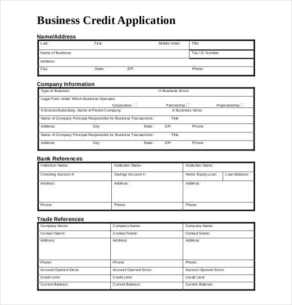 18 Credit Application Templates Free Google Docs Apple Pages Word 