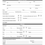 50 Free Employment Job Application Form Templates Printable