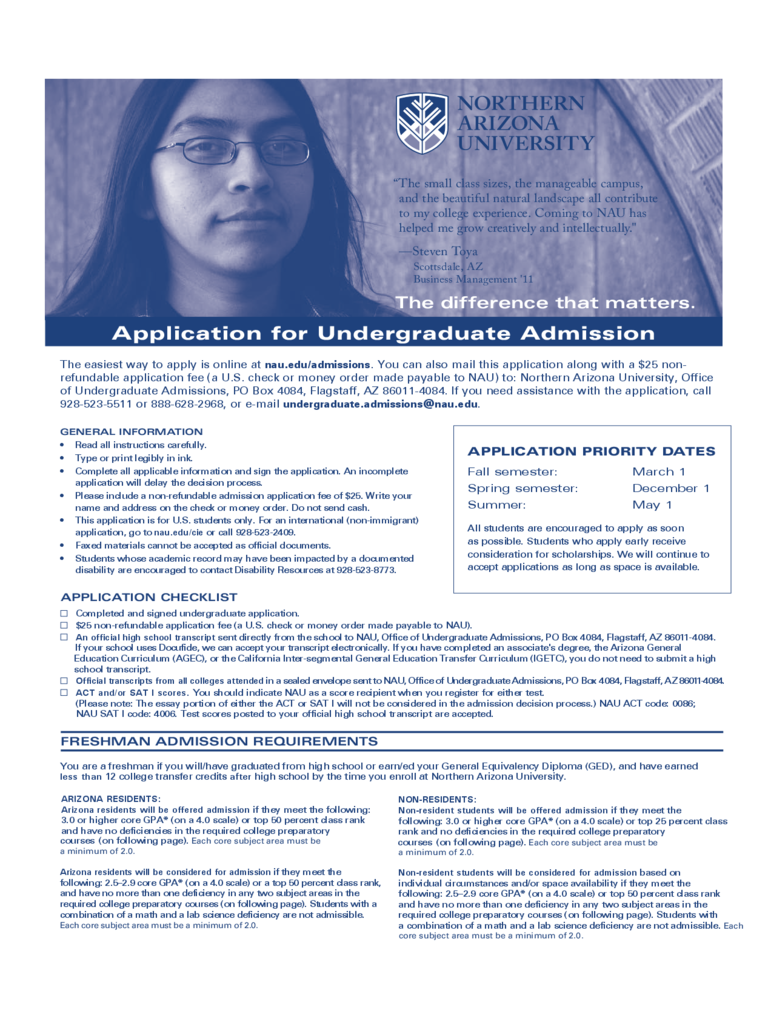 Arizona State University Application Form 1 Free Templates In PDF 