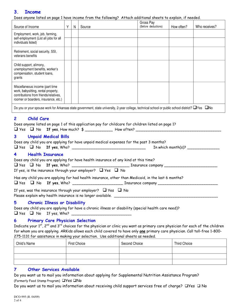 Arkids Application Fill Out Printable PDF Forms Online Printable 