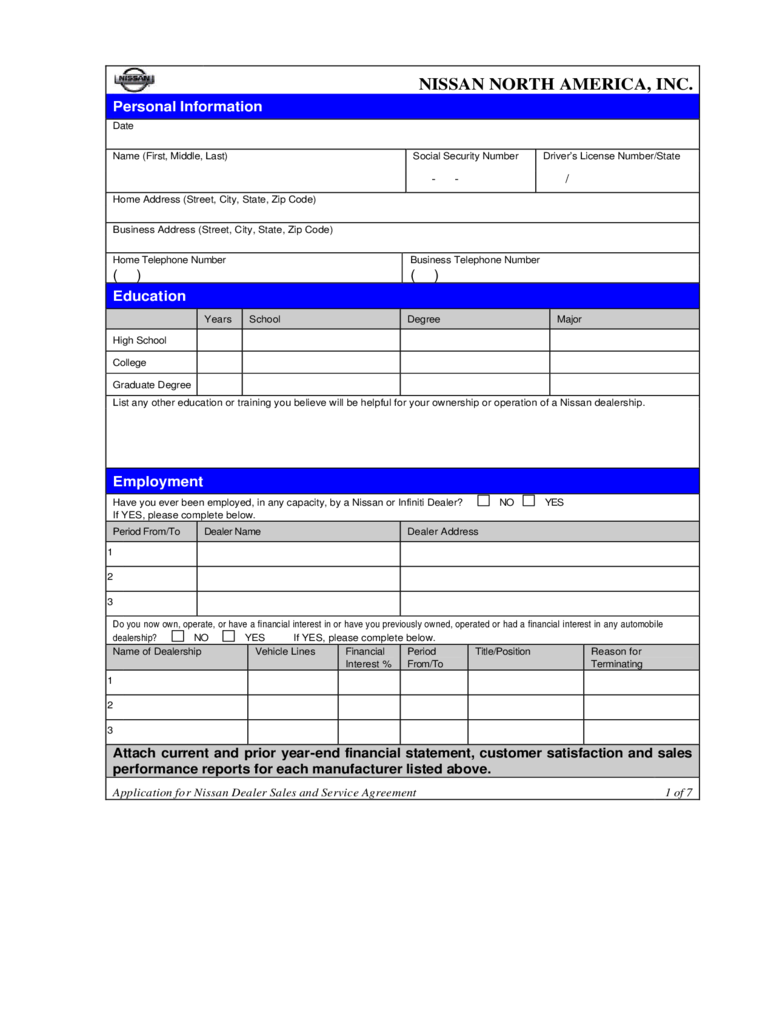 Auto Job Application Form 2 Free Templates In PDF Word Excel Download