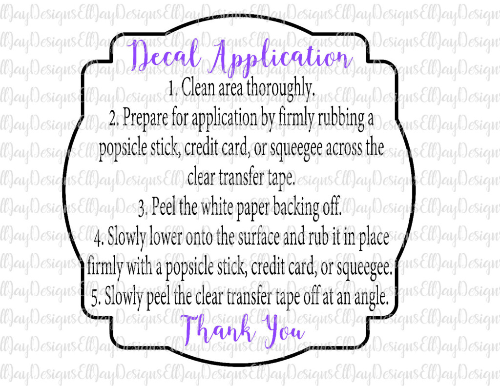 Best Decal Application Instructions Printable Derrick Website