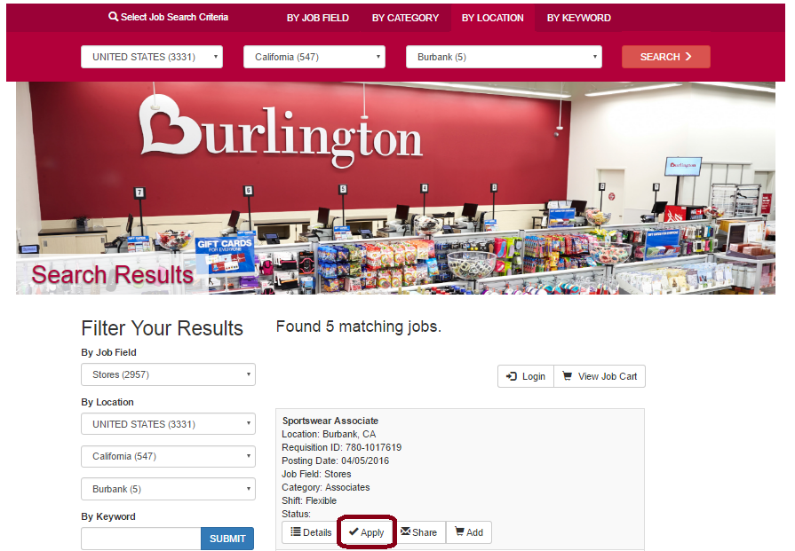 Burlington Career Guide Burlington Coat Factory Application Job 