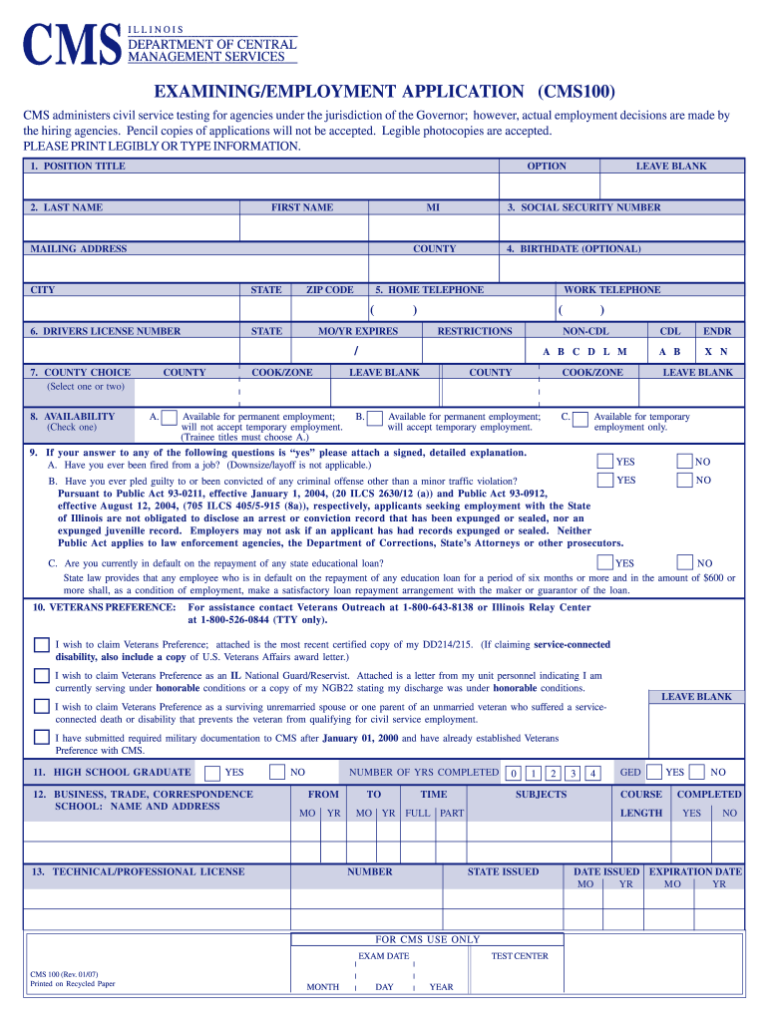 Cms 100 Fill Online Printable Fillable Blank PdfFiller - Printable ...