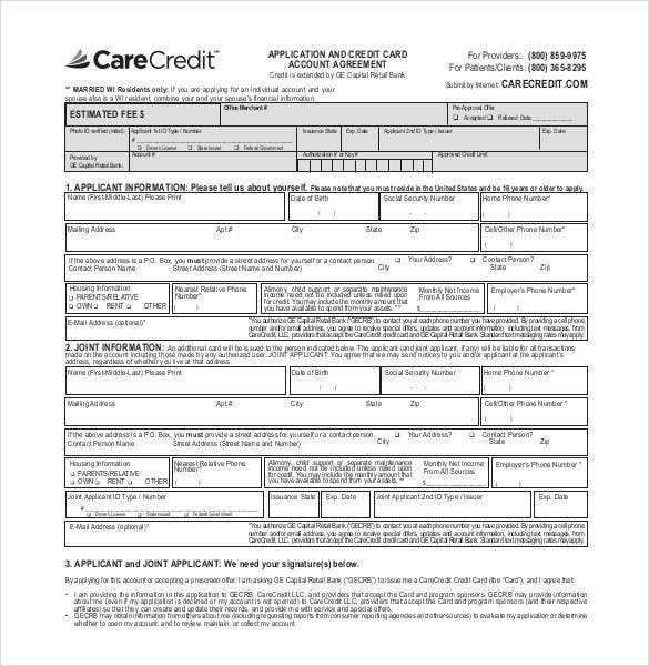Credit Application Template 33 Examples In PDF Word Google Docs