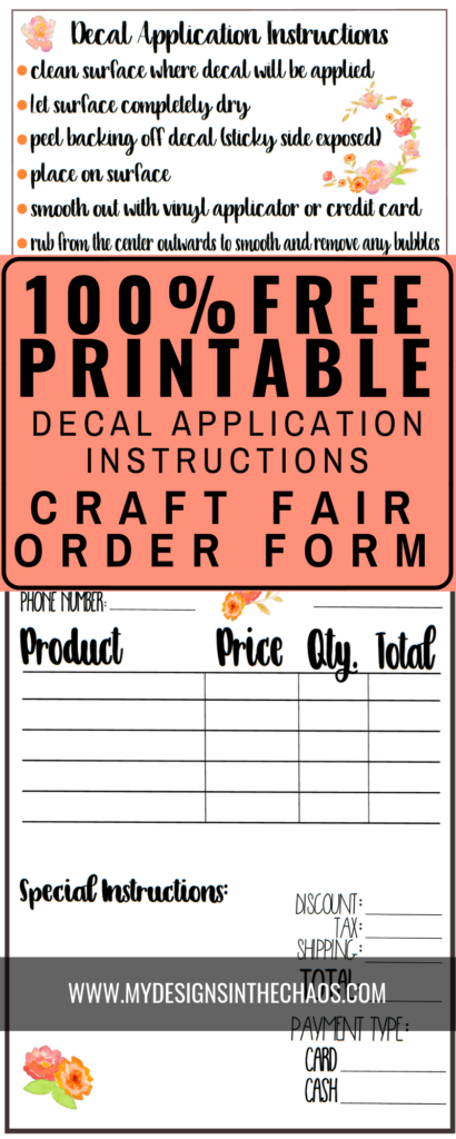 Decal Application Instructions Printable My Designs In The Chaos 