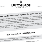 Dutch Bros Coffee Job Application Adobe PDF