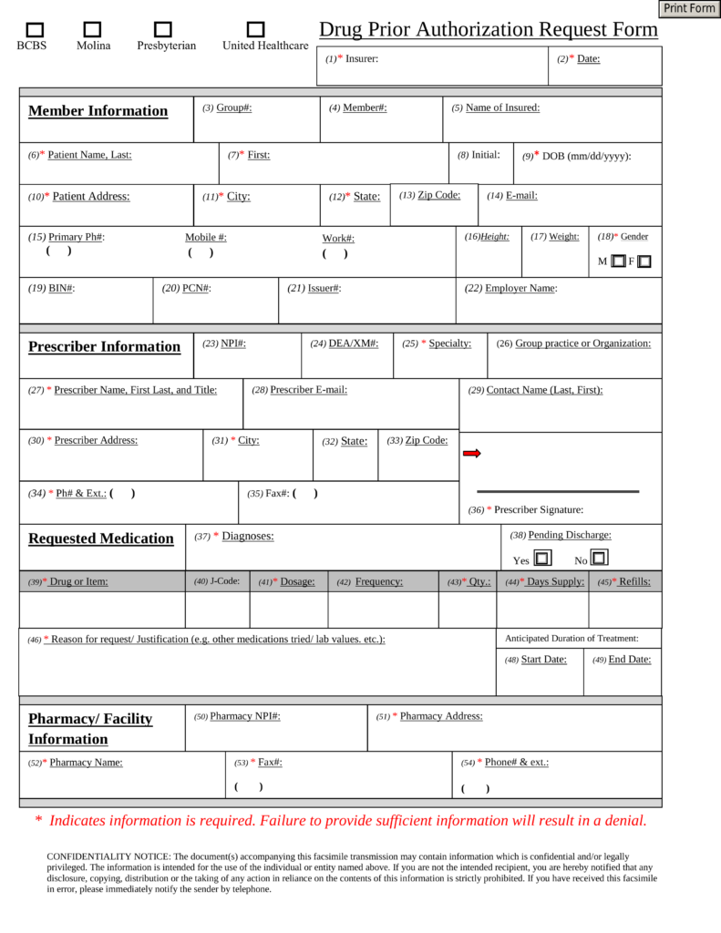 Free New Mexico Medicaid Prior Authorization Form PDF EForms Free