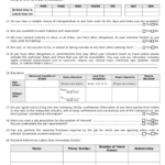 Free Printable Chili s Job Application Form Page 2