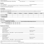 Free WalMart Application Form PDF 1 Page s Job Application Form