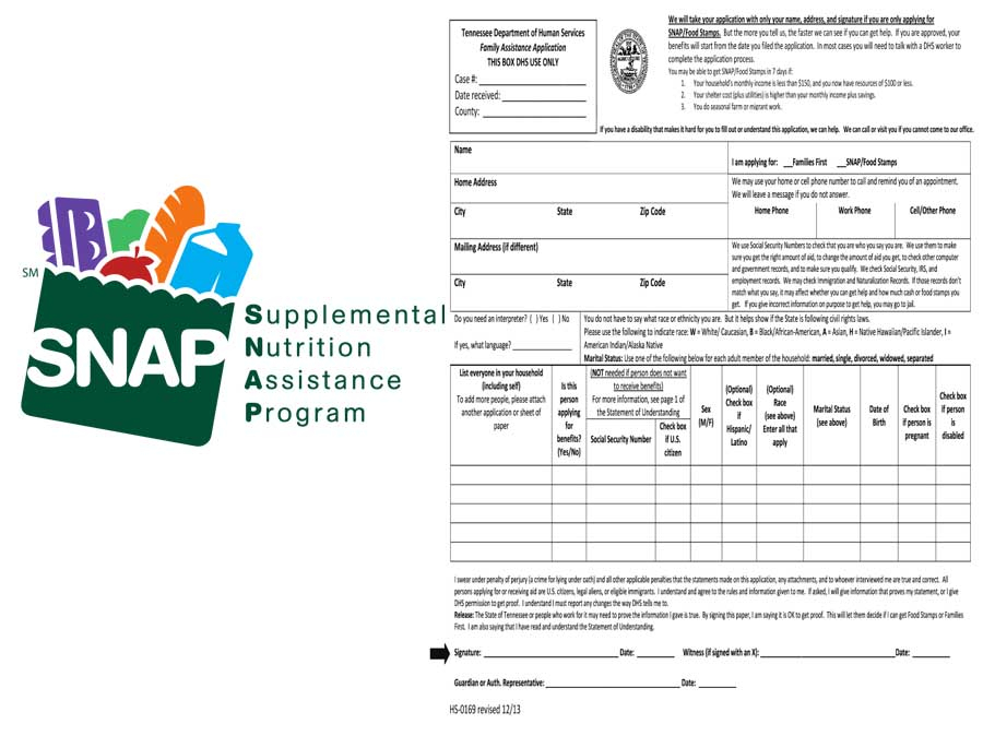 Printable Food Stamp Application Ny Printable Application 0737