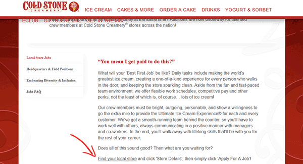 How To Get A Job At Cold Stone Job Retro
