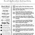 Image Result For Printable Vinyl Application Instructions Printable
