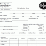 Kroger Application PDF Print Out