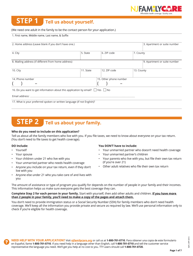 Nj Familycare Renewal Application 2019 Printable Fill Out And Sign