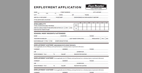 Papa Murphy s Job Application Careers