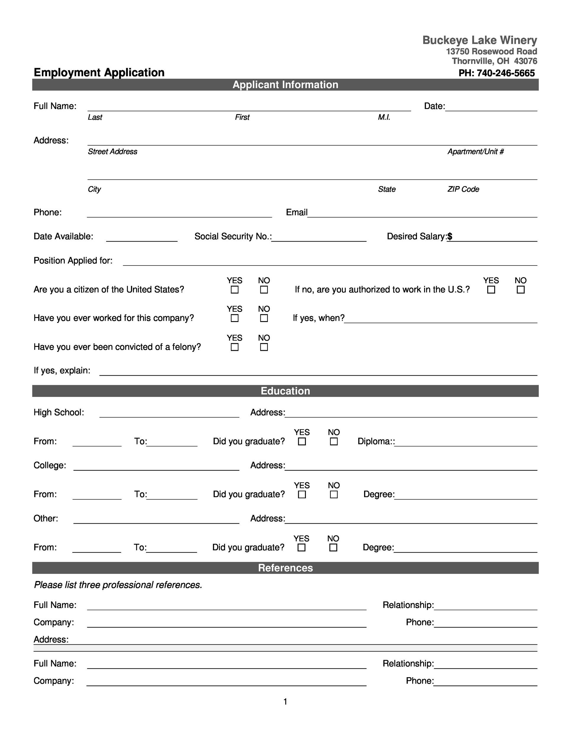 Playful Free Printable Job Application Form Russell Website