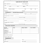 Practice Job Application Form Job Application Form Printable Job