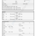 Printable Generic Employment Application Templates At