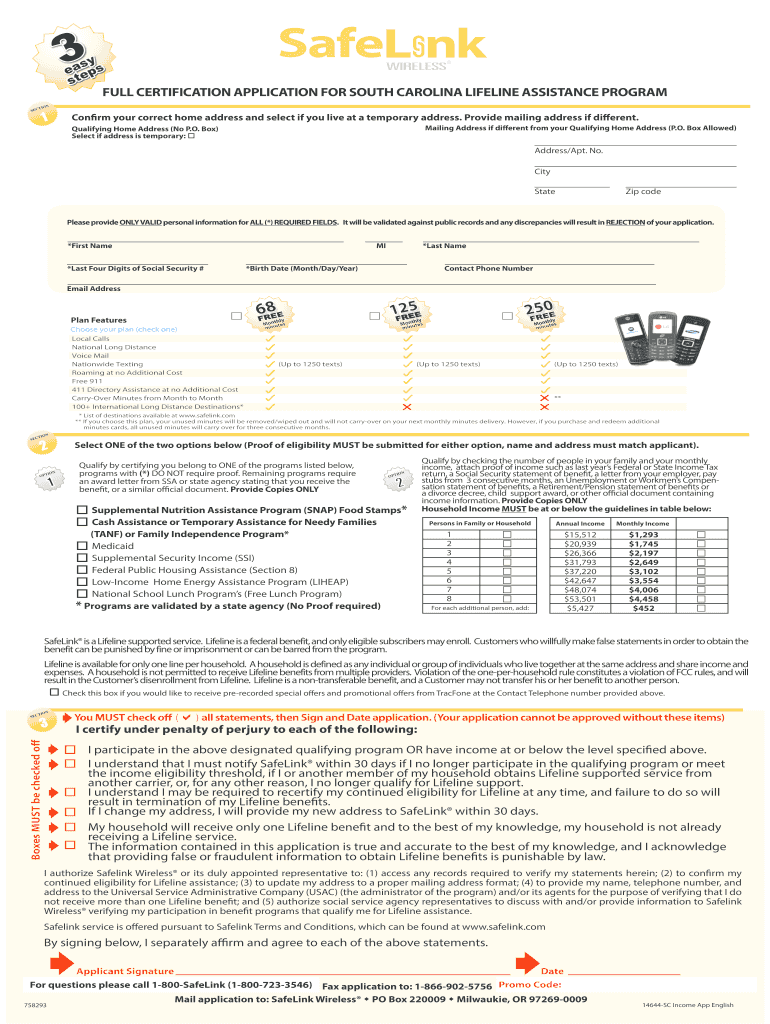 Safelink Wireless Application Form Fill Out And Sign Printable PDF