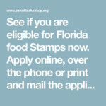 See If You Are Eligible For Florida Food Stamps Now Apply Online Over