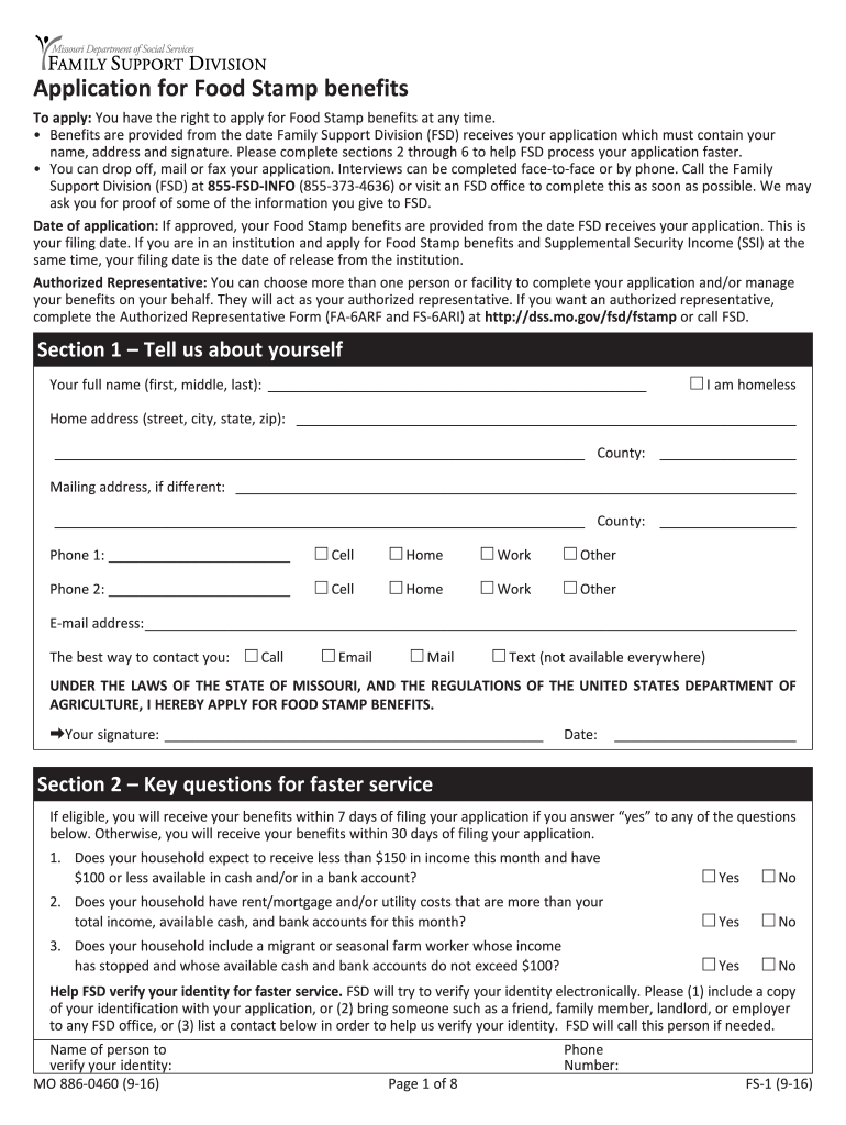 Stamp Missouri Food Fill Out And Sign Printable PDF Template SignNow