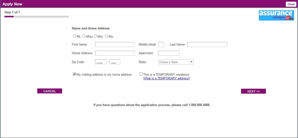 Submitting Assurance Wireless Online Application Form