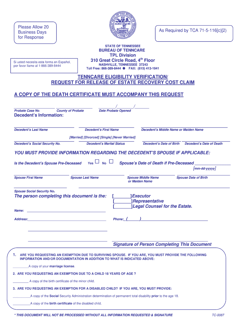 Tenncare Release Form Fill Out And Sign Printable PDF Template SignNow