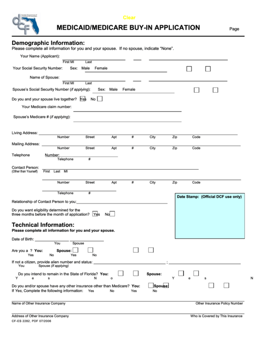 Medicaid Printable Application Form Printable Application 8610
