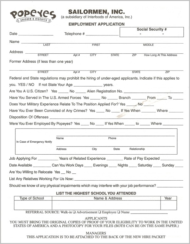 Walgreens Job Application Form Pdf