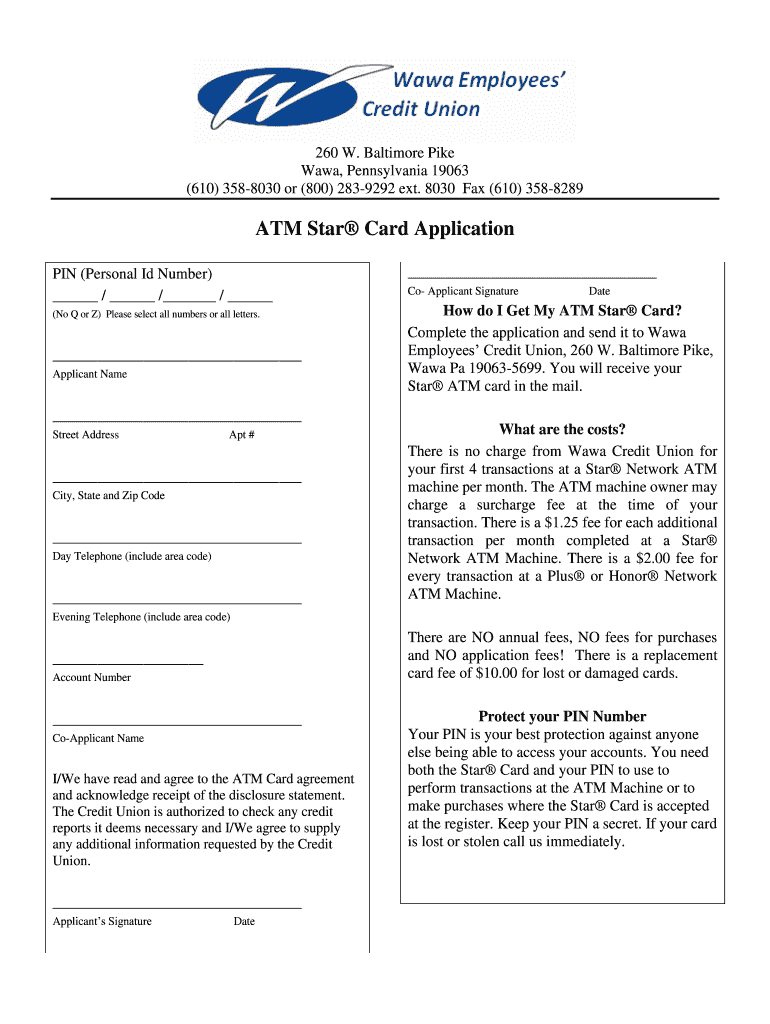Wawa Application Form Fill Online Printable Fillable Blank PdfFiller